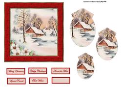 Old Water Mill Card with Shaped Stackers