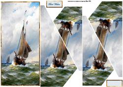 Fishing Boats Dl Card with Triangle Stackers