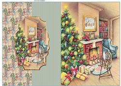 Christmas at Home Fold Back Card