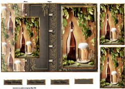 Relax with a Bottle of Beer Fold Back Card