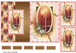 Candles Burn Bright Fold Back Card with Toppers