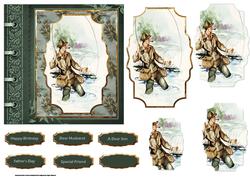 A Day of Leisure Fishing Card with Pyramid Layers