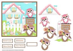 Owls New Home Card and Decoupage