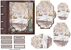Winter Season Card with Shaped Layers
