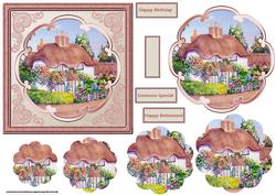 Retirement Cottage Card with Petal Stackers