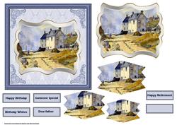 Fishing Village Card with Stackers