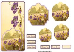 Wild Poppies Dl Card with Stacker Layers
