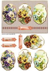 Pansy Variety Panel Card with Toppers