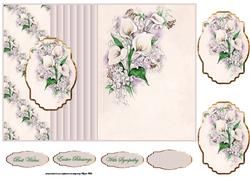 Lily Fold Back Card with Toppers
