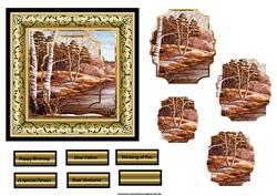 Sunrise Down by the River Card and Shaped Layers