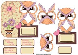 Have a Hoot Birthday Over the Edge Card