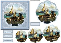 A Days Work Fishing Card with Petal Stackers