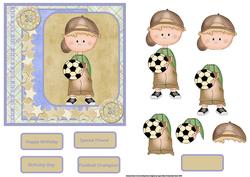 Football Champion Card with Decoupage