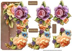 Medley of Roses Over the Edge Card