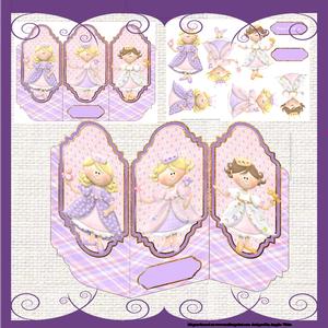 Three Princess Tri Fold Card with Decoupage