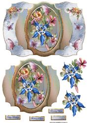 Fuchsias Card with Topper and Decoupage