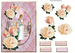 Walk in the Rose Garden Card with Decoupage