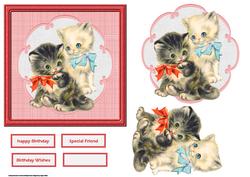 Kitten Love, Card with a Topper