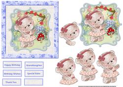 Sing Little Bird Card Front with Decoupage
