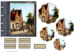 A Dutch Street Card Front with Petal Stackers