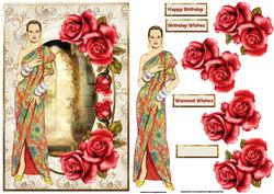 Rose Garden Card with Decoupage