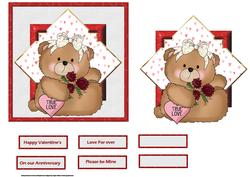 Love Bear Card with Topper