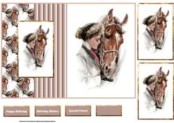 The Horse Likes a Sugar Lump Fold Back Card