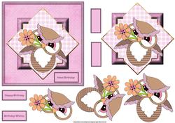 Summer Hoot Card with Decoupage