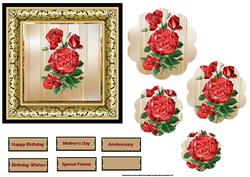 Red Roses Card with Petal Stackers