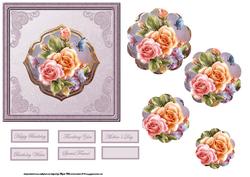Posy of Roses Card with Petal Stackers