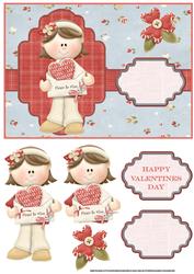 Be My Valentine Male Card with Decoupage