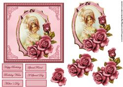 Vintage Beauty Card with Decoupage