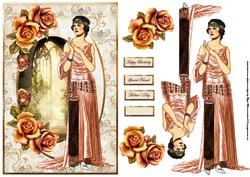 Evening Entertainment Card with Decoupage