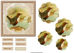 Dipper Bird Card Front with Petal Stackers