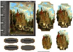 Dutch Street Card with Shaped Layers