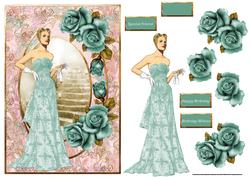 Enchanted Evening Card with Decoupage