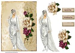 1920's Wedding, Bride and Roses