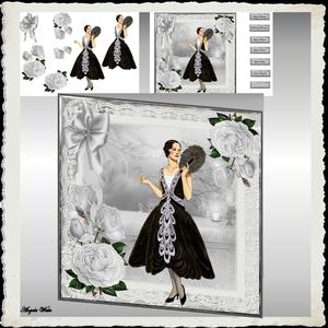 Party Time 8x8 Card and Decoupage