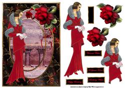 Winter Evening Card with Decoupage