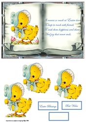 Miss Easter Chick Book Style Topper