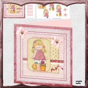 Patsy with Her Flower 8x8 Card Mini Kit