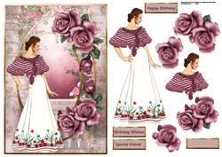A Warm Evening in the Rose Garden Card and Decoupage