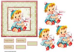 Baby's First Easter Card with Decoupage