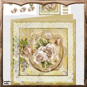 Mothering Sunday Rose 8x8 Card Mini Kit