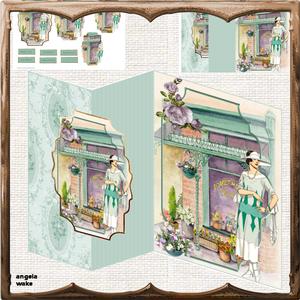 Vintage Lady at the Flower Shop Mini Kit