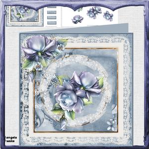 Blue Rose 8x8 Card Mini Kit