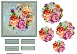 English Rose Card and Petal Stackers