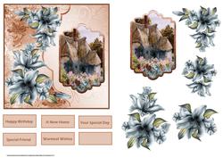Cottage Garden Card with Decoupage