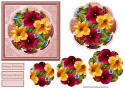 Petunias Card with Petal Stackers