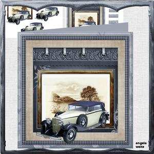 Driving in Style Car 8x8 Card Mini Kit